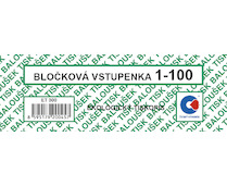 Bločková vstupenka 1- 100