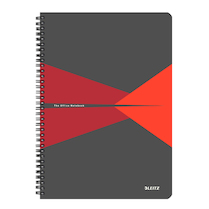 Blok Leitz Office A4 linka plastový červený