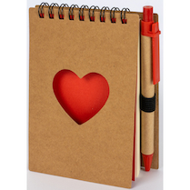 Blok spirálový ECO 13,5x9cm čistý srdce