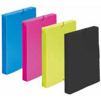 Box s gumou tříklopý růžový neprůhledný