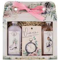 Dárková sada Vánoční - šípek a růže - sprchový gel 100ml šampon 100ml vonná karta