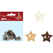 Dekorace Hvězda plná 24ks 2cm 