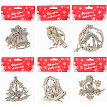 Dekorace dřevo 2ks 9cm