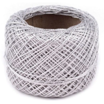 Dekorační niť 50m stříbrná