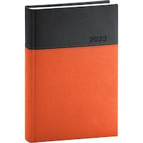 Denní diář Dado 2023 oranžovočerný 15×21cm