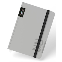 Diář týdenní A6 s gumou Pastelini šedý