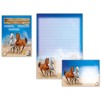 Dopisní souprava barevná Koně