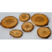 Dřevěná dekorace plátky 3-5cm 6ks