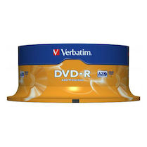 DVD-R Verbatim 4,7GB 16x cake box 25ks