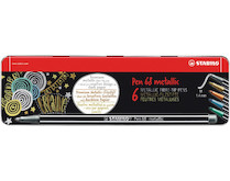 Fix Stabilo Pen 68 metallic 6ks v kovové krabičce
