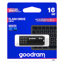Flash disk USB Goodram černý s krytkou 16GB