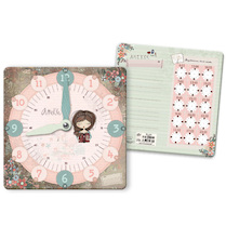 Hodiny dětské školní Anekke růžová