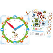 Hodiny dětské školní Robotics