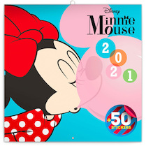 Kalendář poznámkový nástěnný Minnie s 50 samolepkami 2021