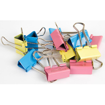 Klipy kovové barevné 25mm 48ks