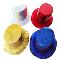 Klobouk karnevalový hologram mix barev 