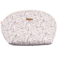 Kosmetická taška kulatá White leaves
