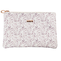 Kosmetická taška plochá White leaves