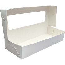Krabice odnosové s okénkem Ideal 13x33x6cm bílá lepenka 50ks
