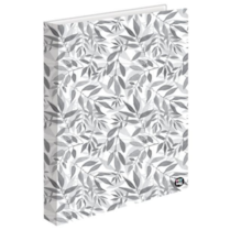 Kroužkový blok karis A4 plastik White Leaves