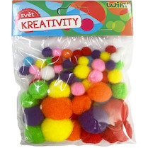 Kuličky dekorační Pom Pom 80ks