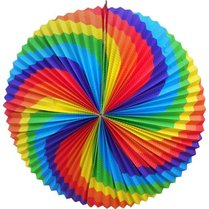 Lampion kulatý Duha 34cm