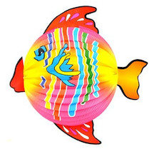 Lampion kulatý Ryba 3D 25cm 