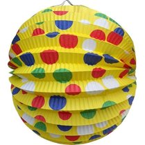 Lampion kulatý Párty žlutý 24cm