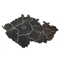 Mapa ČR nástěnka 215x120 cm