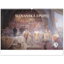 Nástěnný kalendář Slovanská epopej – Alfons Mucha 2023 64×42cm