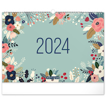 Nástěnný plánovací kalendář Květy 2024 48×33cm