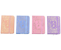 Notes linkovaný A7 s gumičkou 80 stran jednobarevný