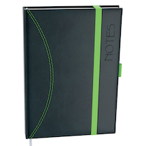 Notes Nero A5 černo zelený