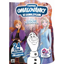 Omalovánky tvarované se samolepkami Ledové království