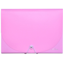 Organizér na doklady A4 7 kapes pastelově růžový