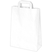 Papírové tašky 26x14x32cm bílé 50ks