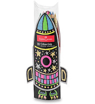 Pastelky Faber Castell Grip 2001 Raketa 10barev neon/metallic dárková sada 