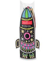 Pastelky Faber Castell Grip 2001 Raketa 10barev neon/metallic dárková sada