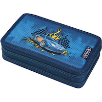 Penál dvoupatrový plný Závodní auto