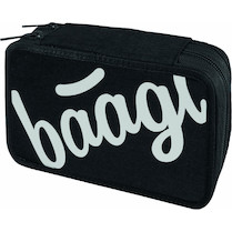 Penál dvoupatrový prázdný Baagl Logo černý