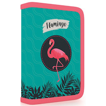 Penál jednopatrový plný Plameňák