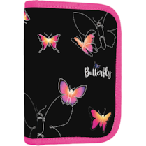Penál jednopatrový prázdný 2 klopy Next Butterfly