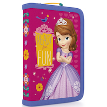 Penál jednopatrový prázdný 2 klopy Sofia The First