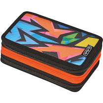 Penál třípatrový plný Neon Art