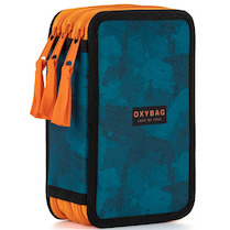 Penál třípatrový prázdný Oxy Camo Blue