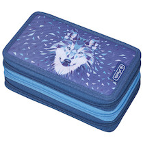 Penál třípatrový prázdný Wild Animals Vlk