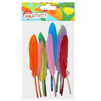 Peří dekorační  barevné 10ks