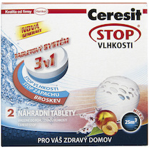 Pohlcovač vlhkosti a zápachu Ceresit náplň 3v1 pro mikro 2x300g