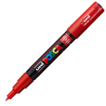 Popisovač kreativní Posca PC-1M, 0,7 - 1 mm červený