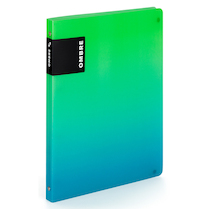 Pořadač čtyřkroužkový PP OMBRE zelený